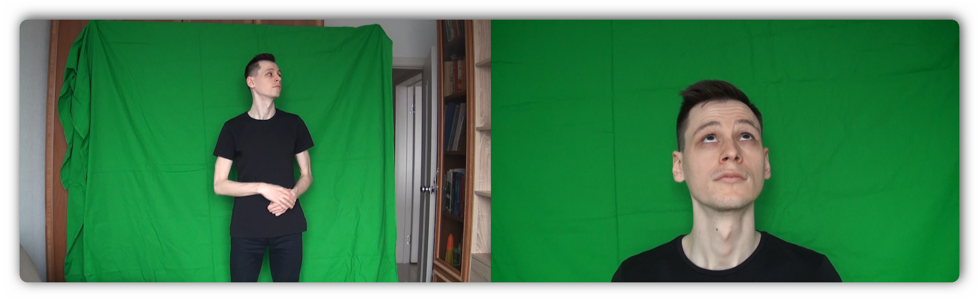 homemade green screen setup